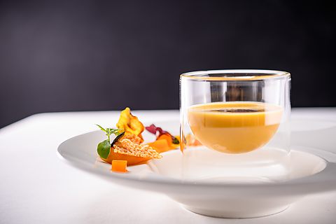 Kürbissuppe im Herbst